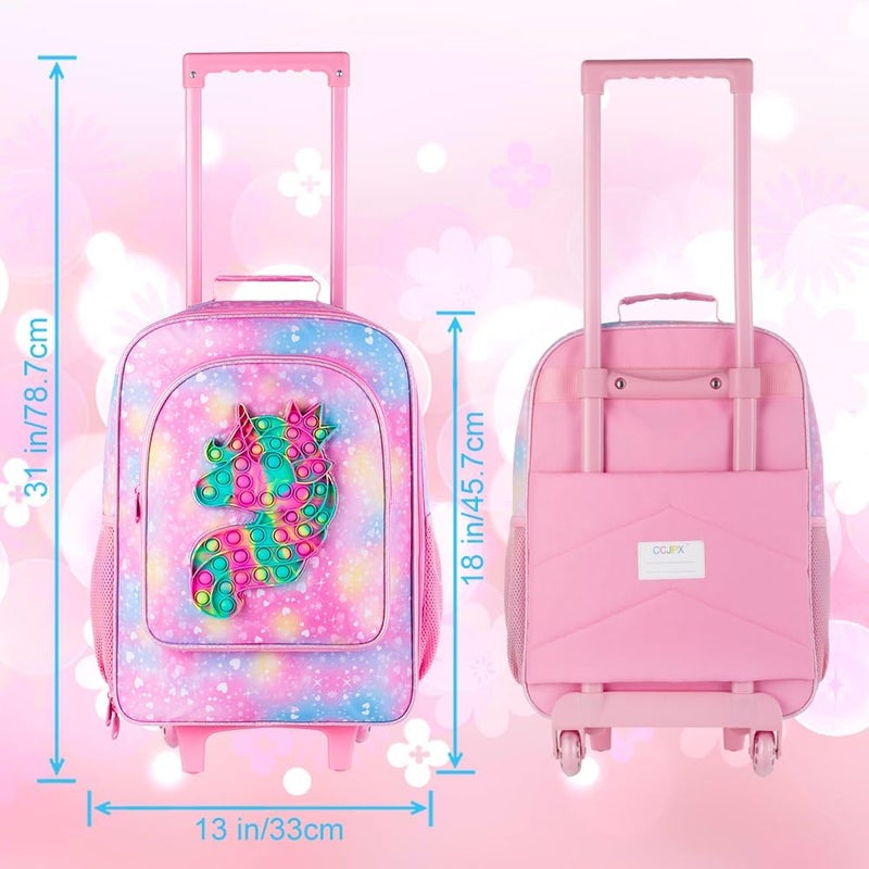 GXTVO Kids Suitcase with Wheels for Girls and Boys, Rolling Carry on Luggage for Toddler Children - Image 3